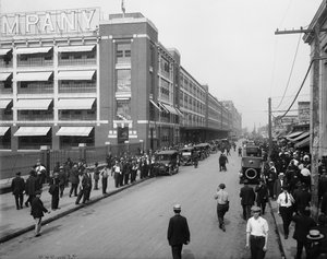 Klockan fyra skift, Ford Motor Company, Detroit av Detroit Publishing Co.
