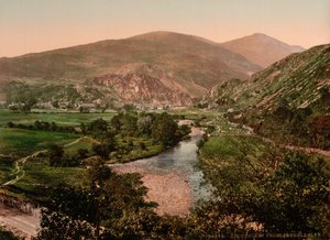 Från Aberglasyn, Beddgelert, Wales, ca 1890-1900 (fotokromavtryck) av Detroit Publishing Co.