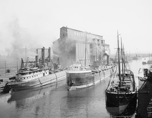Great Northern Elevator och frakt, Buffalo, New York av Detroit Publishing Co.