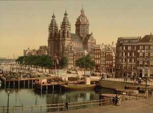 Nicholas Church, Amsterdam, 1890-90 av Detroit Publishing Co.