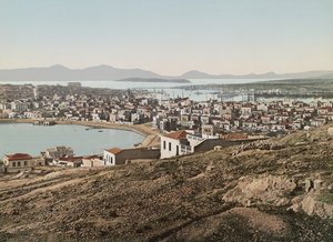 Hamnen i Pireus, 1905 av Detroit Publishing Co.