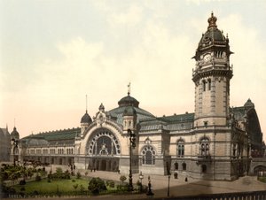 Järnvägsstation, Köln, Tyskland, ca 1900 av Detroit Publishing Co.