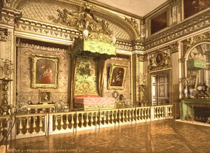 Ludvig XIV:s sängkammare, Versailles, ca 1890-1900 (fotokrom)