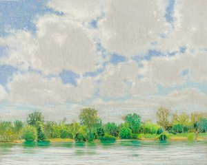 American River View, 2017 (pastell på papper)