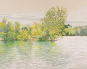 Silver River, 2017 (pastell på papper)