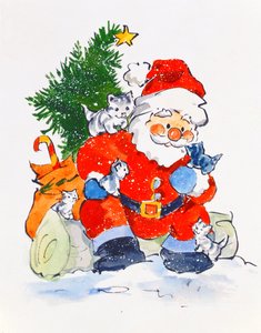 Jultomten och kattungarna, 1996 (wc)