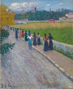 Lämnar fabriken, 1902 av Diario or Dario de Regoyos y Valdes