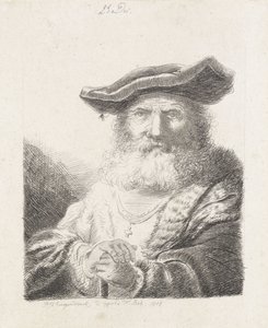 Gammal man med basker av Diederik Jan Singendonck