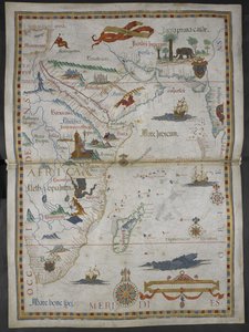 Illustration från "Queen Mary Atlas" av Diego Homem