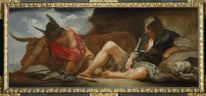Mercury och Argos ... (målning på duk) av Diego Rodriguez de Silva y Velazquez