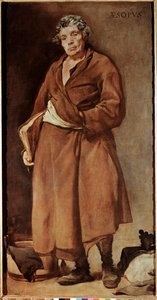 Porträtt av Aesop, grekisk författare (olja på duk av Diego Velázquez