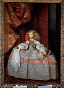 Porträtt av spädbarnet Margareta av Österrike (1651-1673), dotter till Philip IV Målning av Diego Velasquez (1599-1660), cirka 1659. Dim. 2,12x1,47m. Madrid, Pradomuseet - Porträtt av prinsessan Margareta av Österrike (1651-1673), dotter till Filip IV. av Diego Velázquez