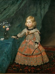Infanta Margarita Teresa i rosa klänning ... (målning på duk)