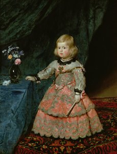 Infanta Margarita Teresa från Spanien i en röd klänning av Diego Velázquez