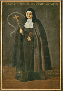 Den vördnadsvärda modern Jeronima de la Fuente, nunna i klostret Santa Isabel de los reyes ... (målning på duk)