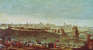 Utsikt över Zaragoza av Diego Rodriguez de Silva y Velazquez