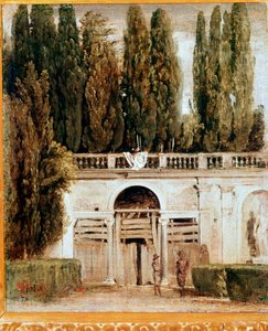 Utsikt över Medicisvillans trädgård (olja på duk, ca 1649) av Diego Velázquez