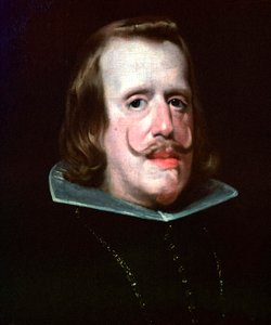 Målning av kung Filip IV av Spanien, 1500-talet. av Diego Velasquez