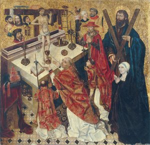 Mässan för Sankt Gregorius av Diego de la Cruz