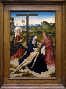 Holländska:  De bewening van Christus Klagovisan över den döde Kristus av Dieric Bouts