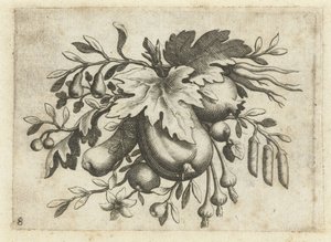 Festoen van Vrutten Liten fruktbok användbar för resor (serietitel) av Dietrich Krüger (attributed to)