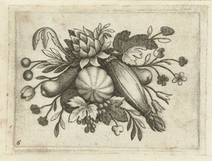 Festoen van Vrutten Liten fruktbok användbar för resor (serietitel) av Dietrich Krüger (attributed to)