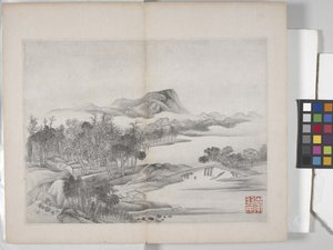 Album Of Landscape Paintings (bläck på papper)