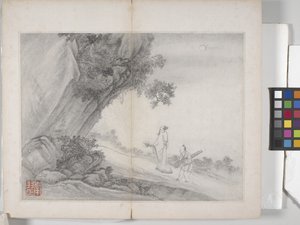 Album Of Landscape Paintings (bläck på papper) av Ding Yunpeng