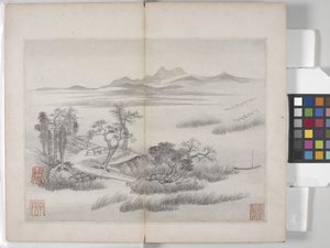 Album Of Landscape Paintings (bläck på papper)