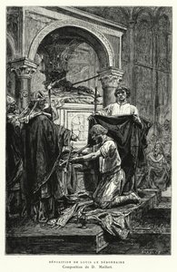 Deponering av Louis Le Debonnaire (gravyr) av Diogene Ulysse Napoleon Maillart