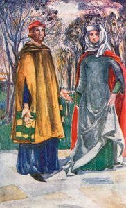 En man och kvinna från Edward I:s tid 1272-1307 av Dion Clayton Calthrop
