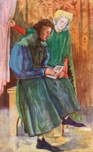 En man och kvinna från Henrik IV:s tid 1399-1413 av Dion Clayton Calthrop