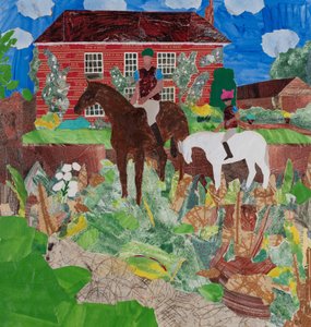 Finns det något för elvatiden, 2021 (collage) av Dione Verulam