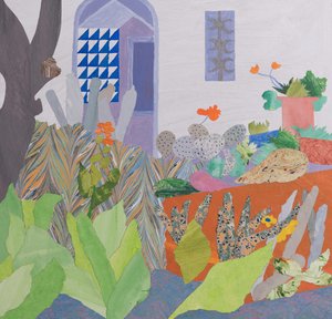 Isolering i paradiset (collage) av Dione Verulam