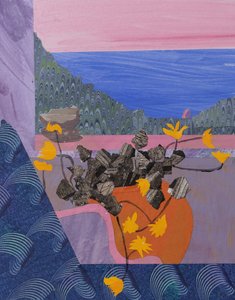 Vila i paradiset (collage) av Dione Verulam