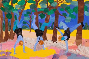 Rhenflickor på flodstranden av Dione Verulam