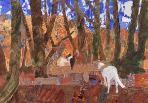 Riding Rest, 2020 (collage) av Dione Verulam