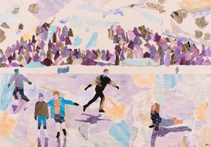 Skridskoåkning en plein air, 2015 (collage)