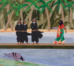 Andligt  tidsmässigt (collage) av Dione Verulam