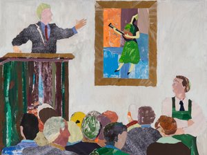 Mandolinspelaren, 2020 (collage) av Dione Verulam