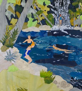 Wild Swimmers, Brasilien, 2024 (collage) av Dione Verulam