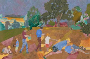 Skörd av gul skallra (collage) av Dione Verulam