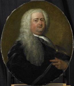 Porträtt av Adriaen Paets, direktör för Rotterdams kammare i Nederländska Ostindiska kompaniet, vald 1734