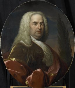 Porträtt av Hugo du Bois, direktör för Rotterdamskammaren i Nederländska Ostindiska kompaniet, vald 1734