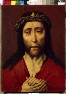 Ecce Homo (Här är mannen). Målning av Dirck (Dieric, Dirk) Bouts le Vieux (den äldre) (1410-1475), olja på trä. Flamländsk primitiv konst 1400-talet. State Hermitage, Sankt Petersburg av Dirck Bouts