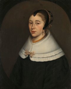 Porträtt av en kvinna, tros vara Catharina Kettingh (1626/27-73), Hustru till Bartholomeus Vermuyden av Dirck Craey