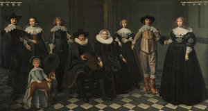 Porträtt av familjen Dirck Bas Jacobsz, borgmästare i Amsterdam av Dirck Dircksz. van Santvoort