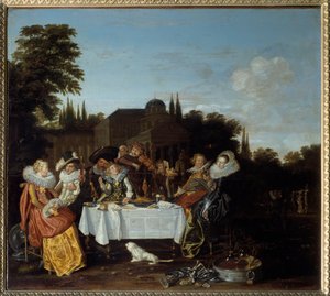 Landsfest. Målning av Dirk Hals (1591-1656)