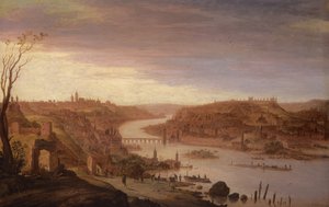 Panoramautsikt över Prag (restaurerad version, se även 52796) av Dirck Verhaert