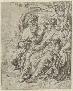Juda ger Tamar panten History of Judah and Tamar (serietitel) av Dirck Volckertsz. Coornhert (attributed to)